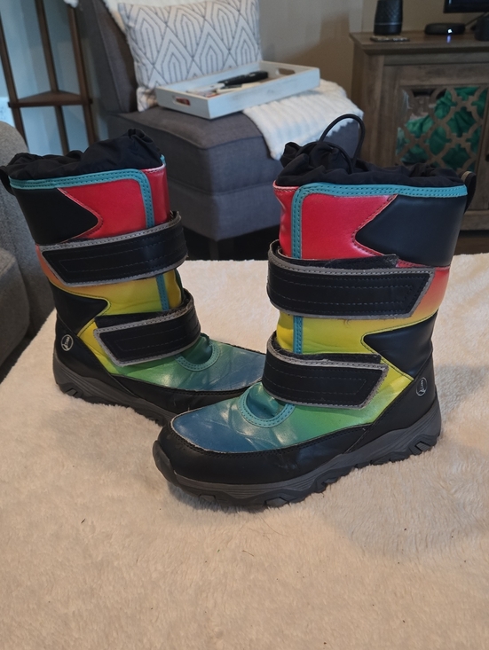 Lands' End Other - Kids Rainbow Lands End Snow Boots with Velcro Straps